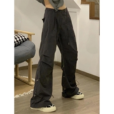 【网图】黑色速干工装裤男女夏季美式高街vibe伞兵裤子KZ44WW-P45，男装工装外套，星座1007（原301D）
