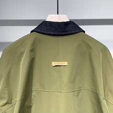 W33-P70秋冬季新款潮牌牛仔拼接假两件外套男宽松青年夹克休闲，男装夹克，电商B323A