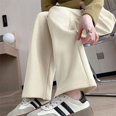 雪尼尔加绒阔腿裤秋冬新款小个子高腰垂感灯芯绒窄版直筒裤，女装休闲裤，云美莎专业女裤-全店现货