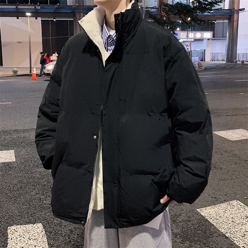！2023秋冬新款男士加绒加厚纯色棉衣简约棉服外套MY100特P75,男装棉衣,电商B220