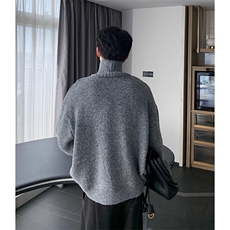 网图美式潮牌内搭高领毛衣冬季加厚套头针织衫A025-CM15152-P55，男装针织衫/毛衣，电商A025