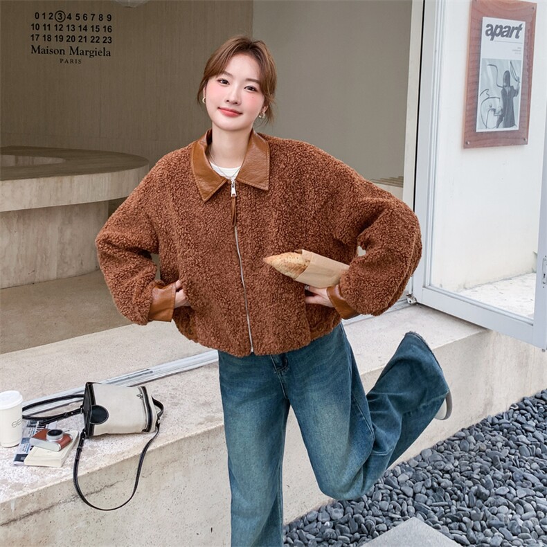 冬季新款圈圈毛外套2607--P195---K279,女装短外套,2C253