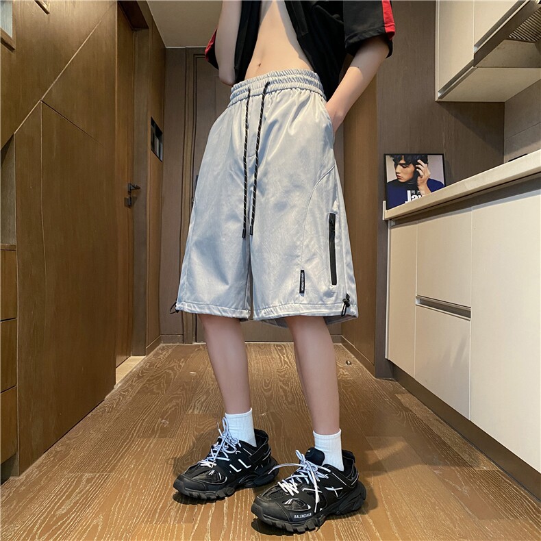 INS夏季潮流新款机能防水冲锋裤宽松短裤B315-K24071-特p30控58图片