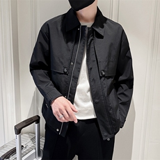秋季轻熟抖音小伙青年纯色休闲夹克店主风A236-JK5099-P130，男装夹克，电商A236