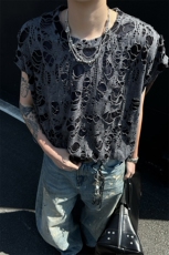 8XL-M重磅！特大码短袖T恤背心男宽松休闲百搭篮球服DX318P28，男装T恤，电商D206-1