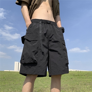 【三防】皱感工装多口袋织带速干运动休闲短五分裤XK008-P50控68图片