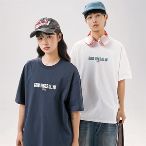 2024夏季新款男装日系潮牌印花圆领宽松短袖休闲T恤半袖T866-F41图片