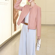 四季青复古港风百搭PU皮衣女短款外套小个子2025春季新款机车服潮，女装套装/套裙，美拉德工厂直营店