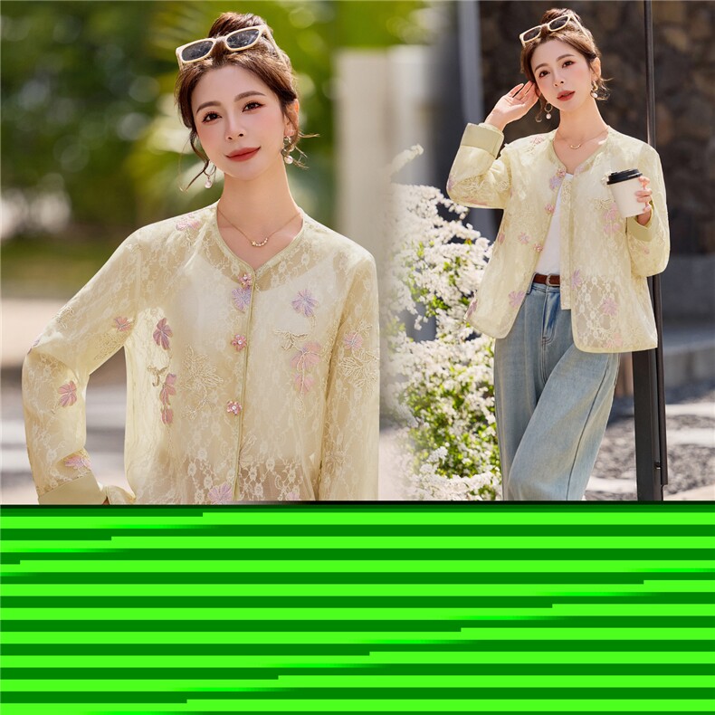 现货！！新中式短款外套女春秋2026新款高端减龄气质休闲时尚上衣,女装短外套,众宇琦