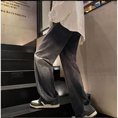 wassuphappy美式渐变牛仔裤男款春秋夏季潮流宽松阔腿裤休闲裤子，男装牛仔裤，星座715-4