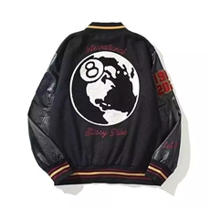 2025春秋季美式毛呢刺绣棒球服外套男潮流嘻哈痞帅高街飞行员夹克，男装夹克，星座715-4