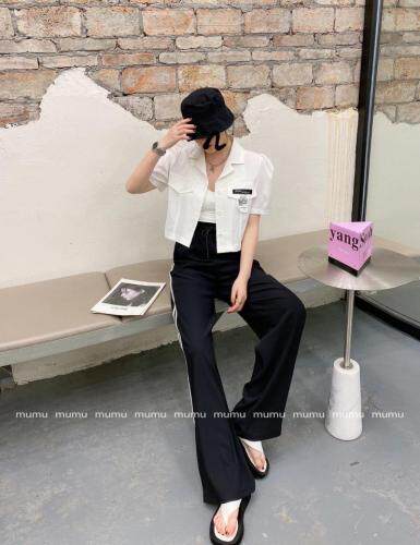 时尚贴标小上衣，女装，沐·沐