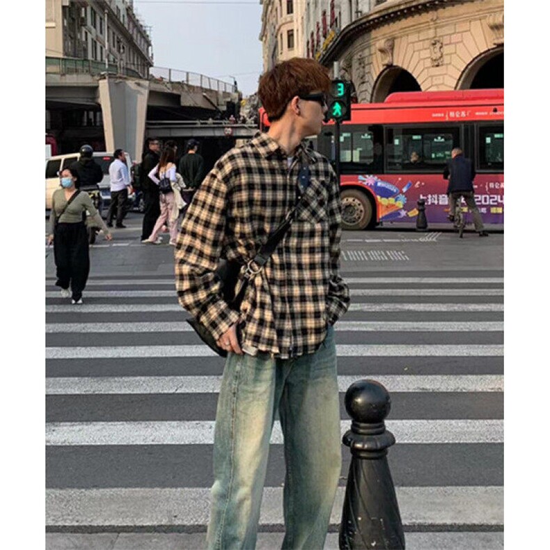 港风穿搭格子衬衫女春季新款小众设计上衣外套CK381,男装夹克,星座1116A（原606A-3）