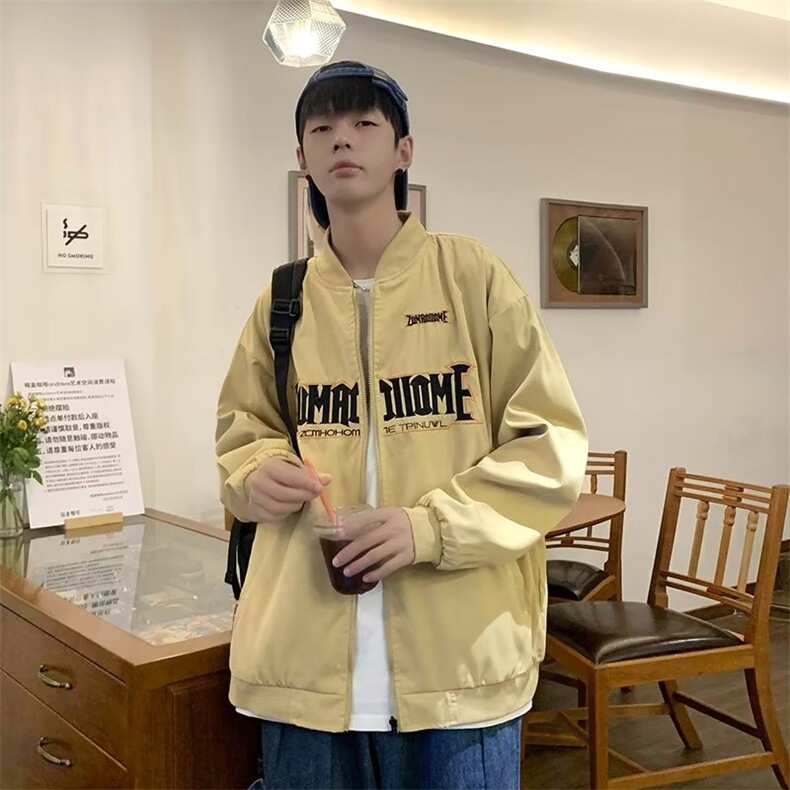 两面穿棒球服男春秋季新款宽松韩版秋飞行员夹克外套M8807-P63,男装夹克,星座1109-3
