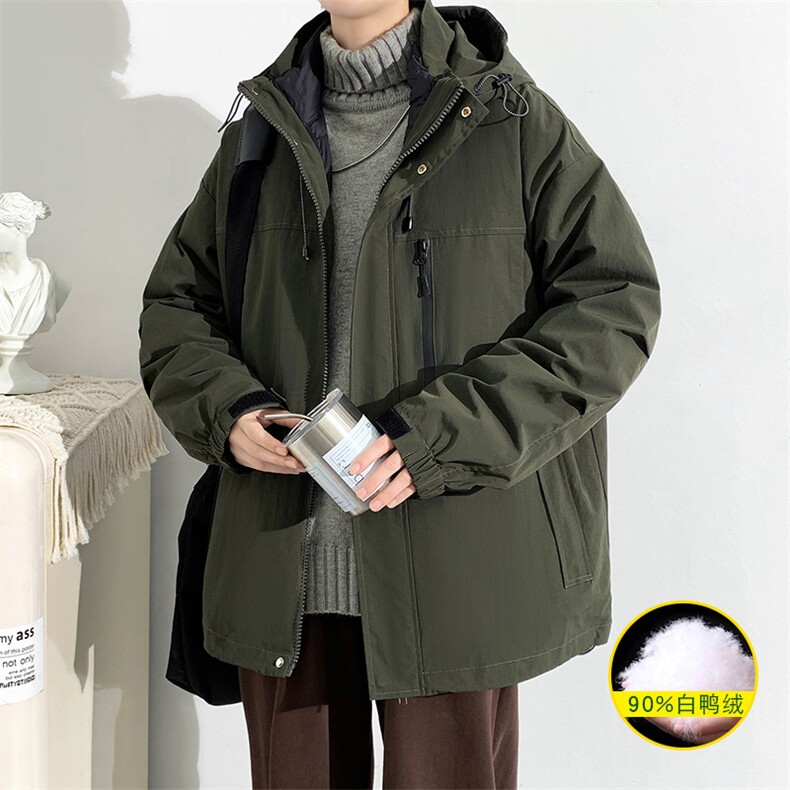 冬上新三合一冲锋衣潮加绒纯色羽绒服外套男女8311-P210控价299，男装羽绒服，电商A441-1