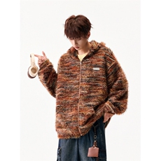 【现货】XZ1218MY9573特价P66美拉德油画渐变条纹毛衣开衫外套，男装针织衫/毛衣，星座1218（原611-3）