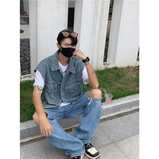 男夏季百搭潮流时尚背心牛仔马甲J3334P53，男装背心/马甲，星座1116-2