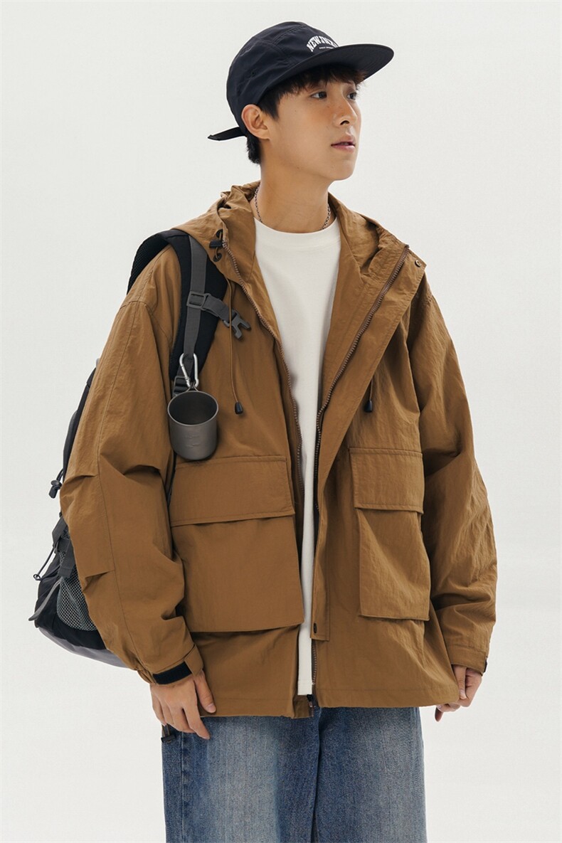 春季新款现货三防户外夹克男连帽冲锋衣外套DSA157B-J93-P60,男装夹克,电商A157B