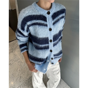 美式复古毛衣开衫外套男女秋冬季氛围感慵懒风针织衫潮MZ266-P62图片