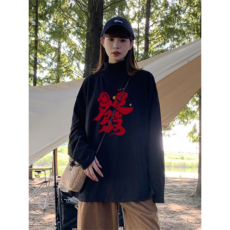 舒适时尚复古休闲上衣秋冬内搭慵懒松弛感打底衫HY841TP19控39,男装T恤,电商A102B