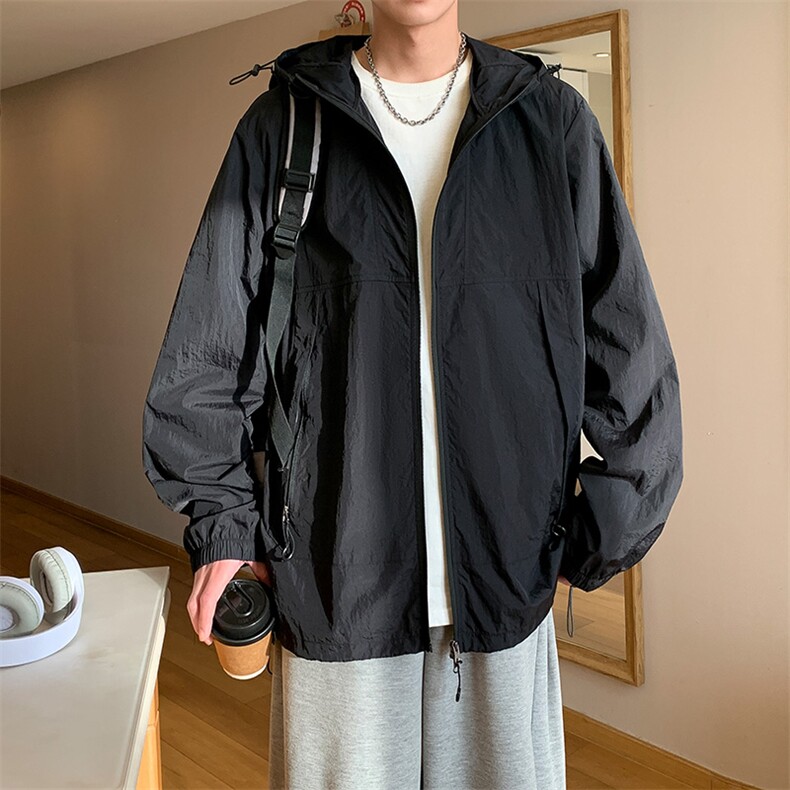 夏季中性风高品质40D尼龙皱时尚纯色防晒衣DSA157B-F7716-特P48,男装防晒衣,电商A157B