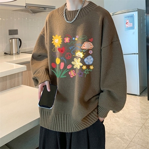 半高领毛衣男士大码针织衫男毛线衣男 M18319-P45 加绒款-P65图片