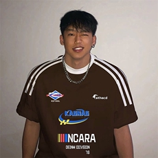 夏季美式高街重磅纯棉三条杠织带撞色男女短袖T恤ZD353-特P30，男装T恤，电商A486