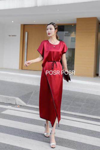 时尚醋酸连衣裙????，女装连衣裙，珀莎