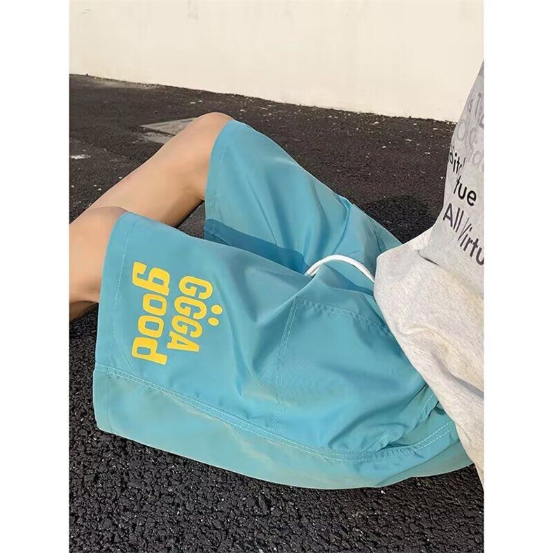 美式多巴胺短裤男女夏新款潮牌运动裤沙滩阔腿五分裤子K6456-P25,男装牛仔裤,星座412-3