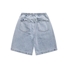 白底23夏季新款时尚水洗做旧侧开叉休闲百搭牛仔短裤A20P45控68，男装牛仔裤，电商A247-1
