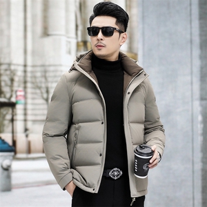 B22365钱塘2020-3商务休闲冬季厚款连帽新款中年男士羽绒服P258图片