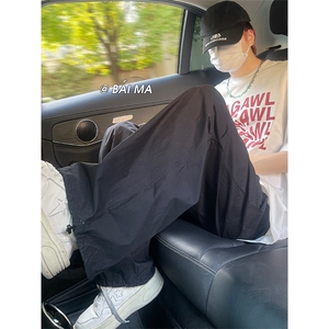 美式工装裤宽松直筒显瘦阔腿冲锋裤伞兵裤潮XZ211-1-K2333-P55图片