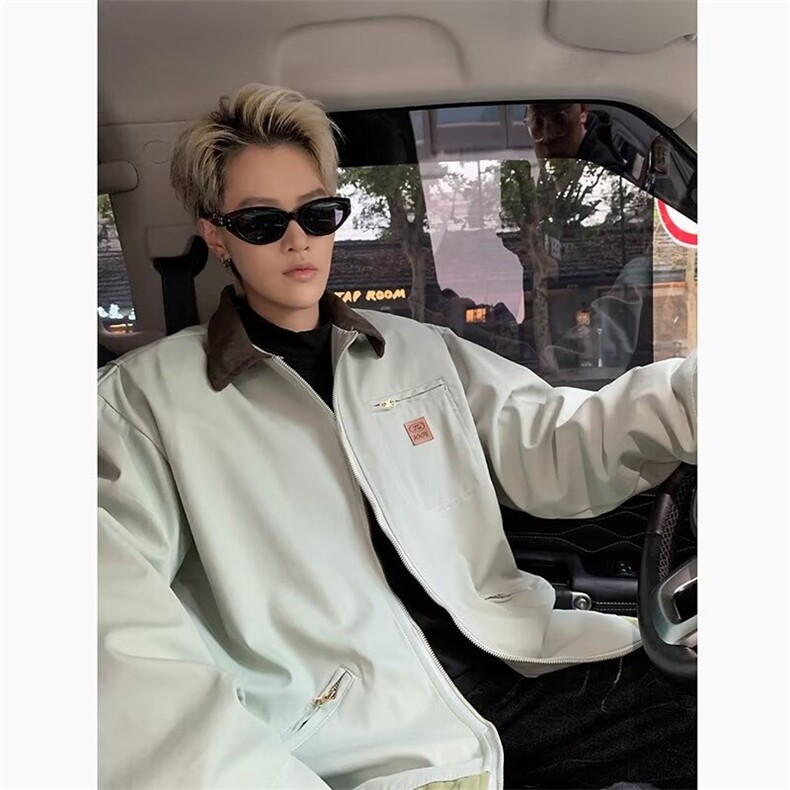 夹克时尚外套女秋季休闲宽松显瘦慵懒风工装上衣JK676,男装夹克,星座1116A-1（原606A）