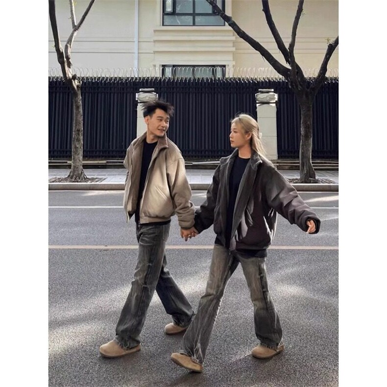 【有货】廓形绒毛内里棉衣仿兔加绒加厚棉衣夹克MY271特P90,男装夹克,星座908-1