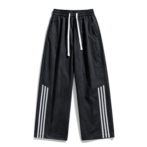 休闲裤男夏季新款港风宽松扎染工装阔腿裤CK8203-P48图片