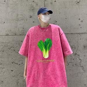 美式高街2026夏季新款水洗复古宽松男装T恤XZ211-1-T7703-P38图片