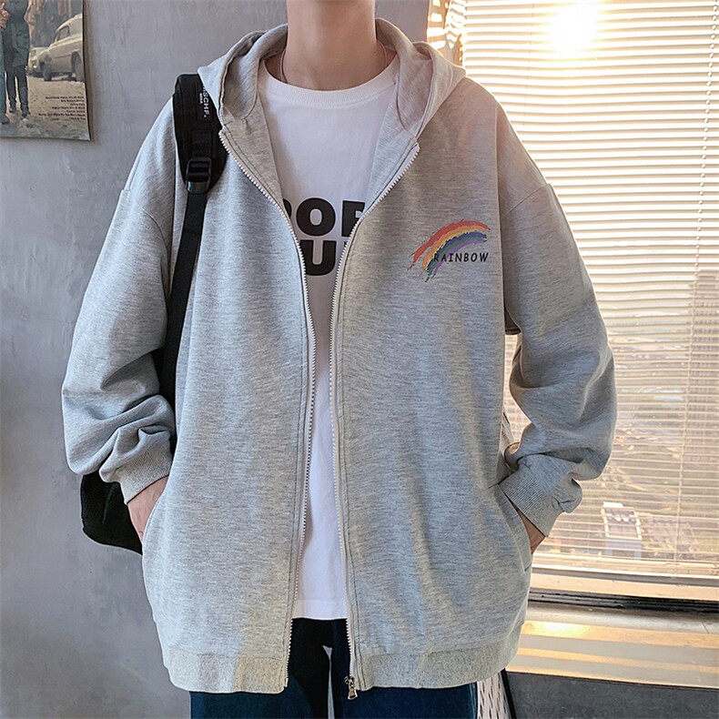 KS21064-P45加绒P50连帽开衫卫衣男运动外套大码班服,男装卫衣,电商A040