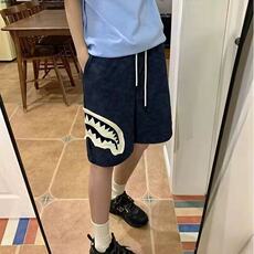 W10122-P35网图现货夏季薄款印花短裤潮牌百搭休闲运动五分裤，男装牛仔裤，星座1608-2