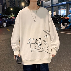S6136-P28加绒款-P33秋季圆领卫衣男大码韩版宽松长袖外套，男装卫衣，电商A040