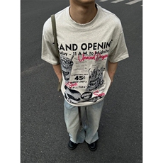 TXD274LL-特P37短袖街头汉堡印花男女短袖T恤，男装T恤，星座1007（原301D）
