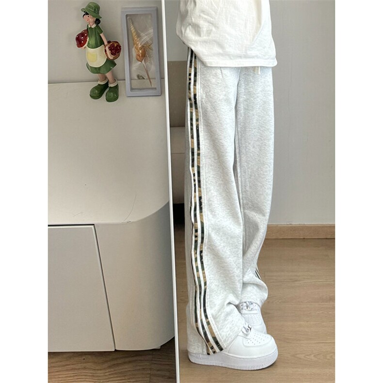 【有货】WK697LL-特P55迷彩条纹卫裤三条杠裤子男款设计感,男装休闲裤,星座1007（原301D）