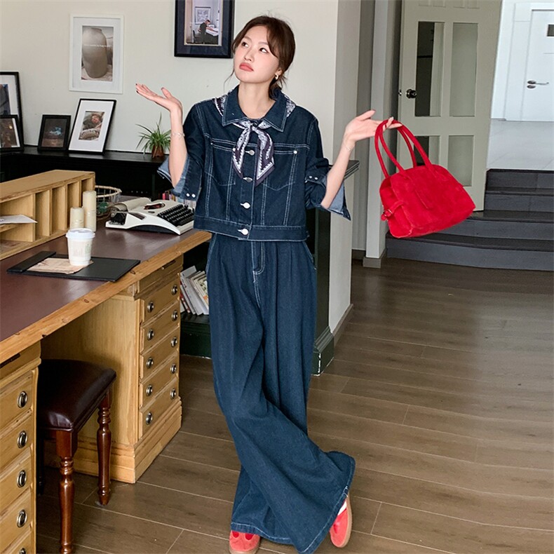 2C093现货牛仔两件套6602-P165-K248,女装套装/套裙,2C093