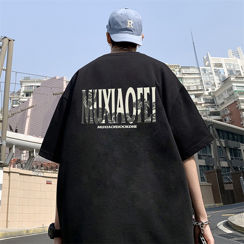 量大优可提供视频2024夏新美式短袖T恤HD019-1-T24242-P18,男装T恤,电商019-1