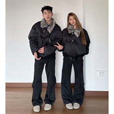 【有货】DM6030-P98美式毛领夹克棉服男冬季短款加厚座山雕外套，男装夹克，星座603-2