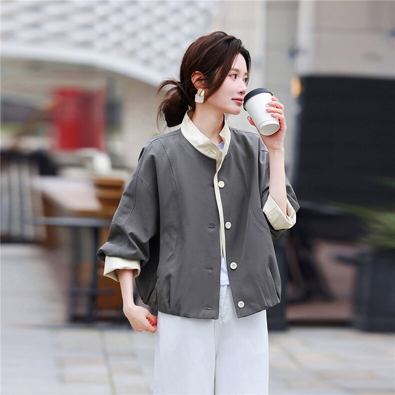 短款风衣外套女春季2026新款小个子时尚减龄百搭高端上衣，女装风衣，鑫源服饰