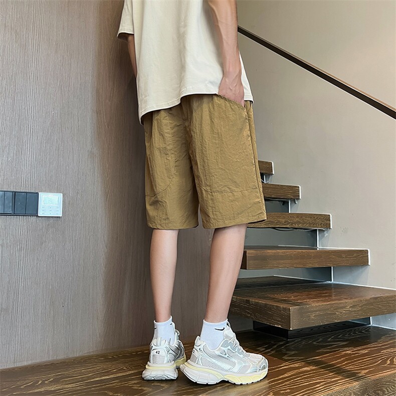 夏季高密尼龙运动沙滩短裤前后斜插大口袋休闲短裤男K1007P35,男装牛仔裤,电商C323