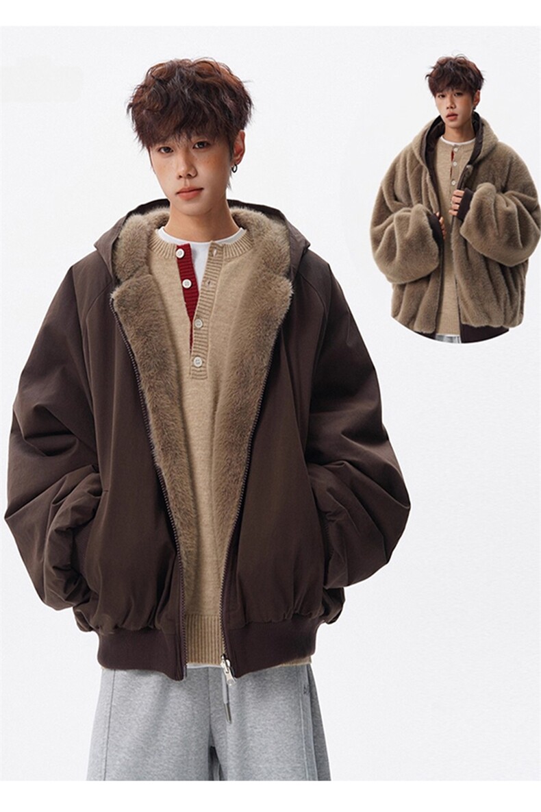双面穿加绒坐山雕棉衣男xh169-特p90,男装棉衣,电商B367