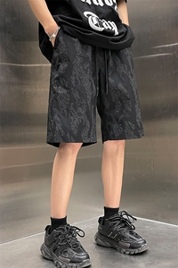 特批P21无差价夏印花冰丝薄款沙滩短裤男情侣休闲大码五分裤DK96图片