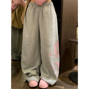 W10407-P53 网图现货 美式街头阔腿休闲裤宽松垂感直筒百搭长裤图片