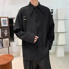 2026新款长袖衬衫男女高级新中式白衬衣大码宽松风盘扣休闲外套，男装衬衫，星座601-2